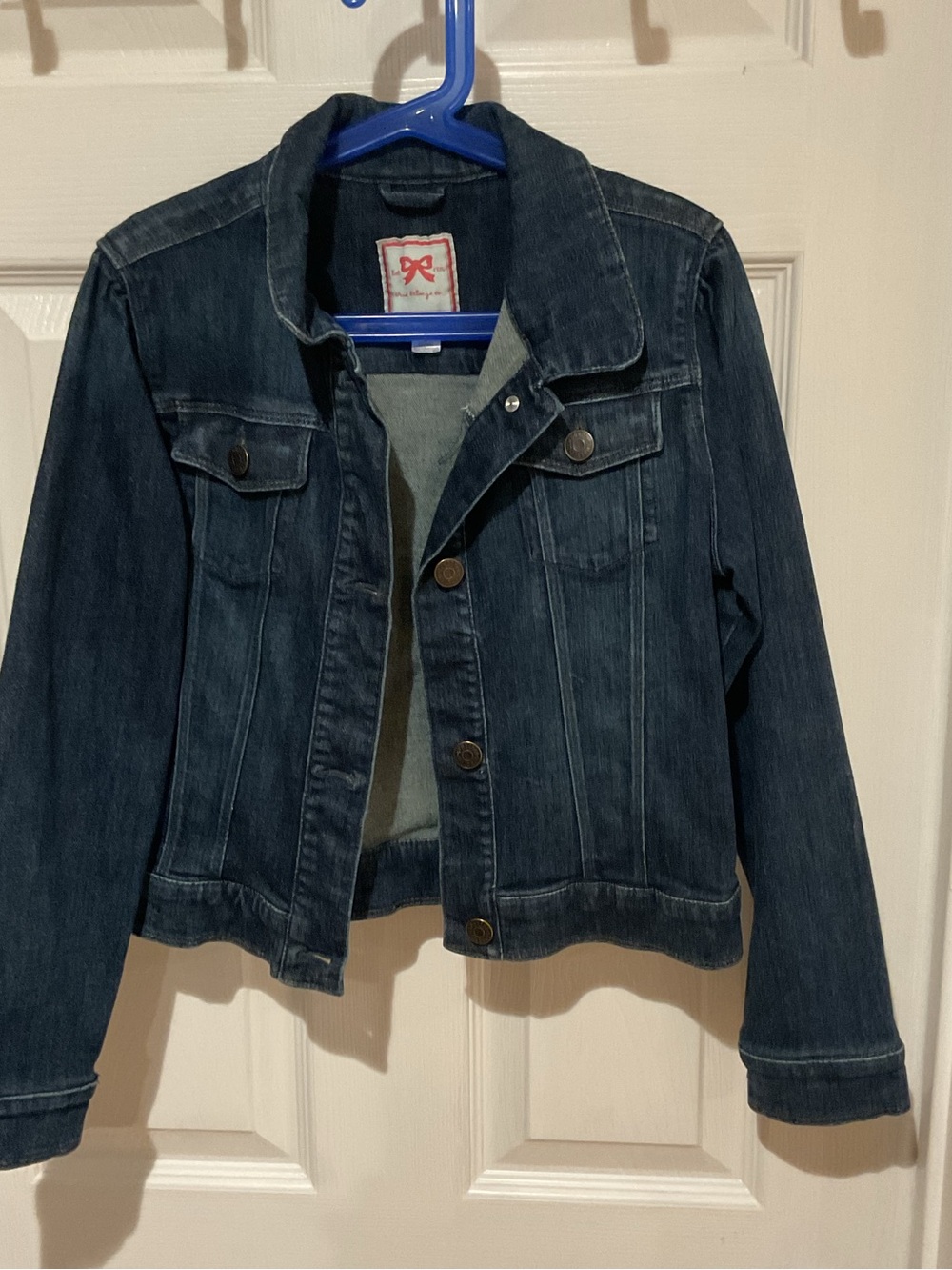 Gymboree Denim Jean Jacket Girls 10/12 Stretch All Season Button Up Pockets